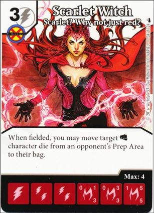 Marvel Dice Masters Deadpool card 34 Scarlet Witch: Scarlet? Why Not Just Red?