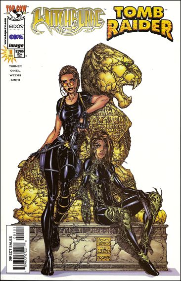 Witchblade/Tomb Raider issue 1 Michael Turner "Statue" Cover