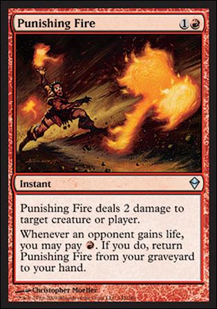 Magic The Gathering: Zendikar (Base Set) card 142 Punishing Fire