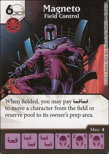 Marvel Dice Masters Uncanny X-Men  card 16 Magneto: Field Control