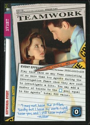 X-Files (Promo) card PR96-07-SUR Teamwork
