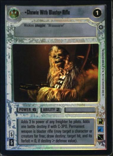 Star Wars: Reflections II: Expanding the Galaxy (Base Set) card 95 Chewie With Blaster Rifle