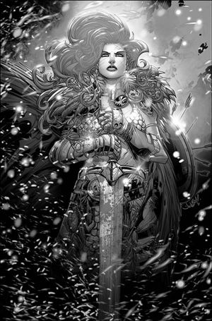 Red Sonja: Black White Red issue 2-G JonBoy Meyers Black & White Virgin Cover