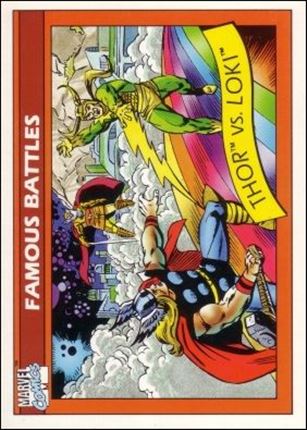 Marvel Universe: Series 1 (Base Set) card 122 Thor vs Loki