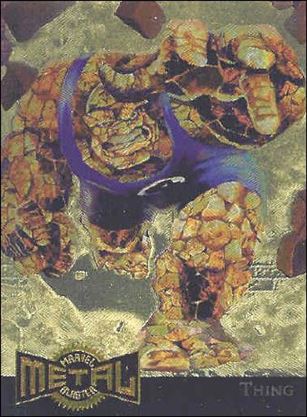 Marvel Metal (Metal Blasters Subset) card 14-B Thing (Gold Foil)