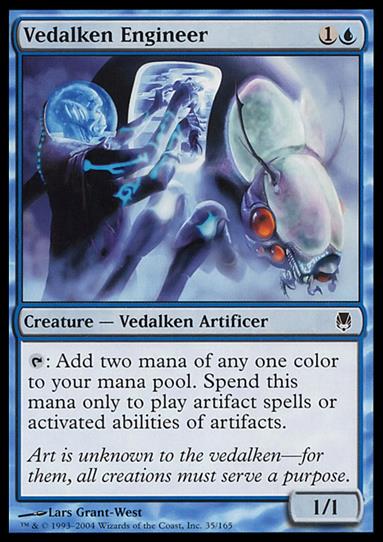Magic the Gathering: Darksteel (Base Set) card 35 Vedalken Engineer