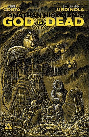 God is Dead issue 35-F Raulo Caceres 1:3 Gilded Cover