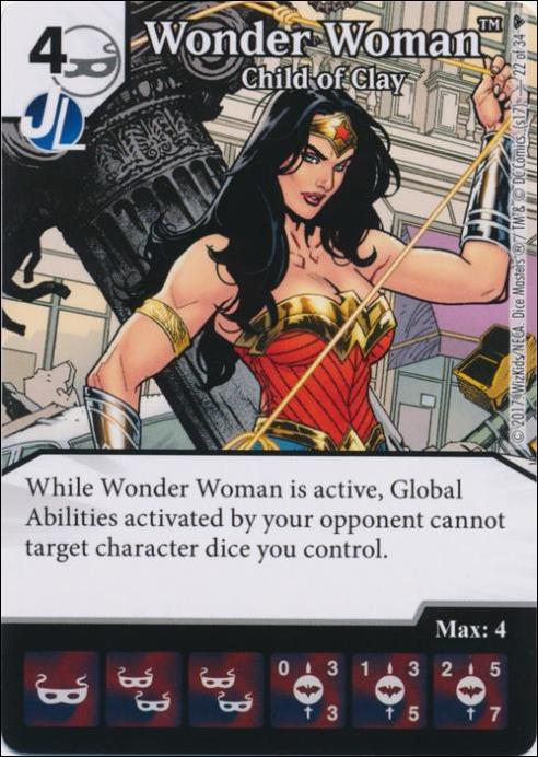 DC Comics Dice Masters Superman and Wonder Woman Starter Set card 22-B Wonder Woman: Child of Clay (Foil)