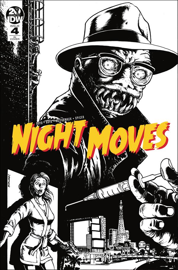 Night Moves issue 4-B 1:10 Black & White Cover