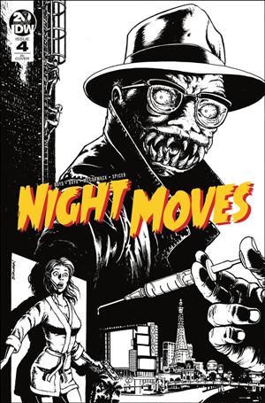 Night Moves issue 4-B 1:10 Black & White Cover