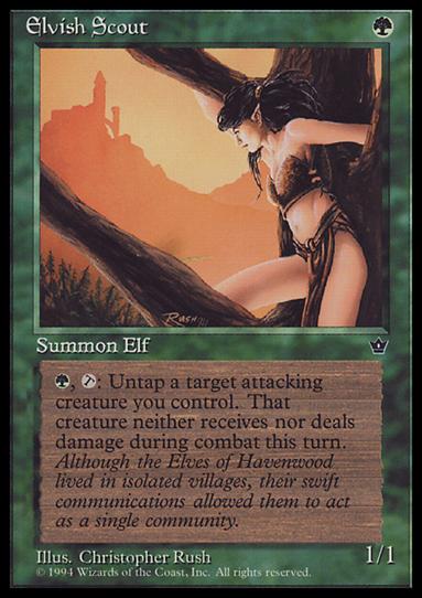Magic the Gathering: Fallen Empires (Base Set) card 68-C Elvish Scout