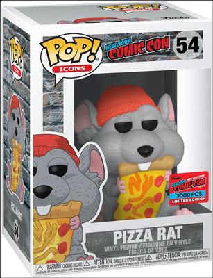 POP! Icons figure 54 Pizza Rat (Red Hat) NYCC Exclusive 1/3000