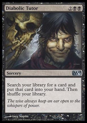 Magic the Gathering: 2010 Core Set (Base Set) card 91 Diabolic Tutor