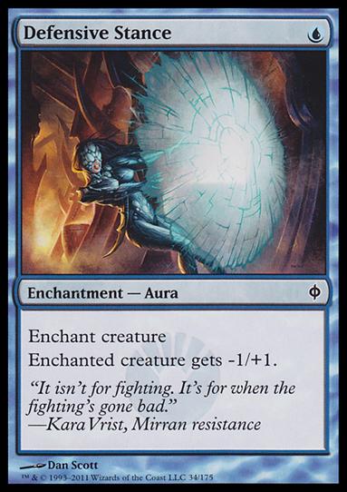 Magic the Gathering: New Phyrexia card 34 Defensive Stance