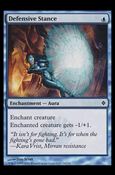 Magic the Gathering: New Phyrexia card 34 Defensive Stance