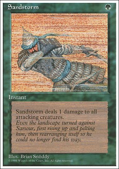 Magic the Gathering: 4th Edition (Base Set) card 269 Sandstorm