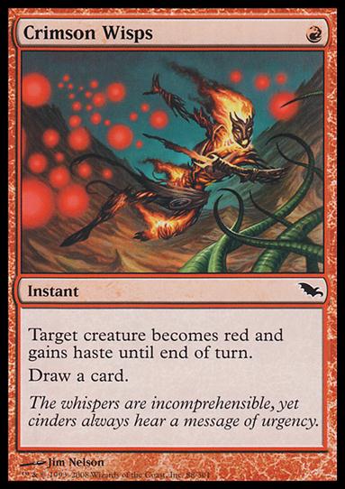 Magic the Gathering: Shadowmoor (Base Set) card 88 Crimson Wisps