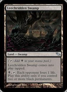 Magic the Gathering: Shadowmoor (Base Set) card 273 Leechridden Swamp