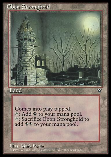 Magic the Gathering: Fallen Empires (Base Set) card 95 Ebon Stronghold