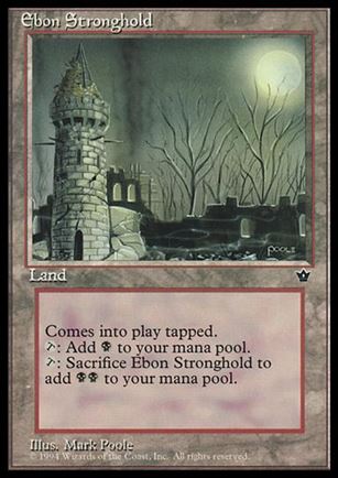 Magic the Gathering: Fallen Empires (Base Set) card 95 Ebon Stronghold