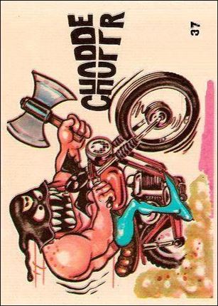 Silly Cycles (Base Set) card 37-B Chopper  (Fan Art on Back)