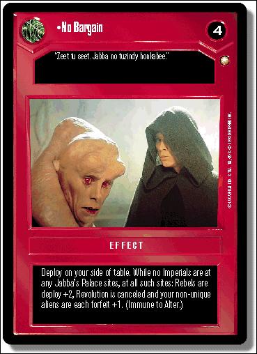 Star Wars: Special Edition Limited (Base Set) card 67 No Bargain