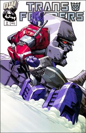 Transformers: Generation 1 (2002) issue 2-C Optimus Prime and Megatron Cover
