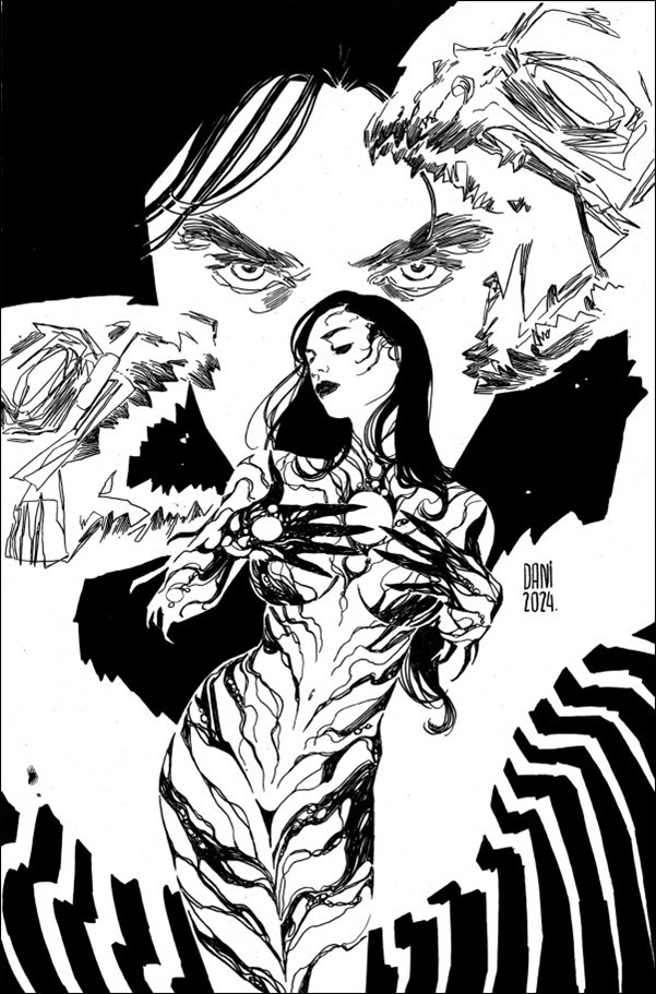 Witchblade (2024) issue 12-E Dani B&W Virgin 1:25 Cover