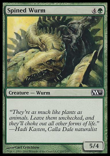 Magic the Gathering: 2011 Core Set (Base Set) card 197 Spined Wurm