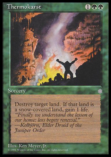 Magic the Gathering: Ice Age (Base Set) card 268 Thermokarst