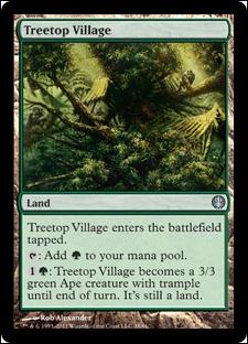 Magic the Gathering: Duel Decks: Knights vs. Dragons (Base Set) card 38 Treetop Village