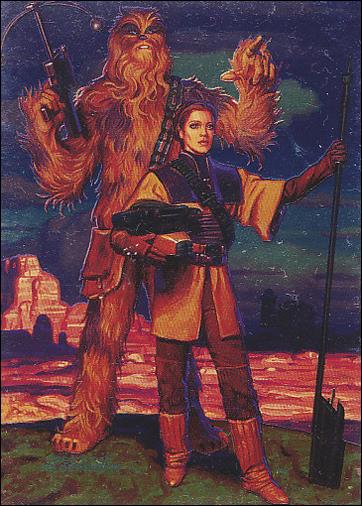 Star Wars: Shadows of the Empire (Base Set) card 74 Leia & Chewbacca