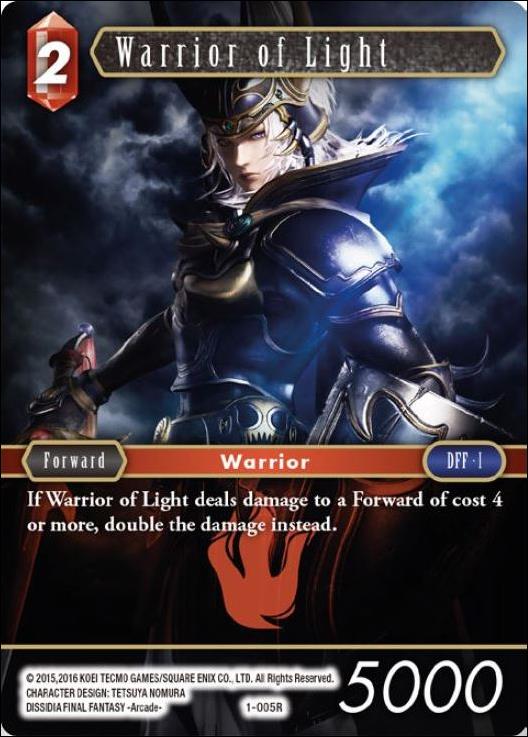 Final Fantasy Trading Card Game: Opus I (Base Set) card 005R Warrior of Light