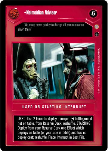 Star Wars: Coruscant Limited (Base Set) card 67 Neimoidian Advisor