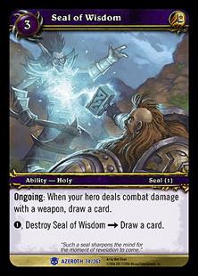 World of Warcraft: Heroes of Azeroth (Base Set) card 74 Seal of Wisdom