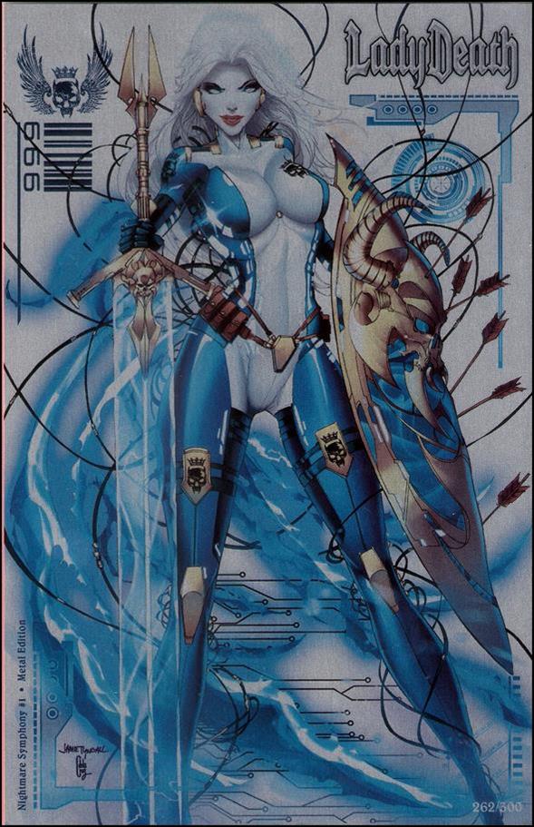 Lady Death: Nightmare Symphony (2018) issue 1-F Jamie Tyndall Metal Edition 1/300