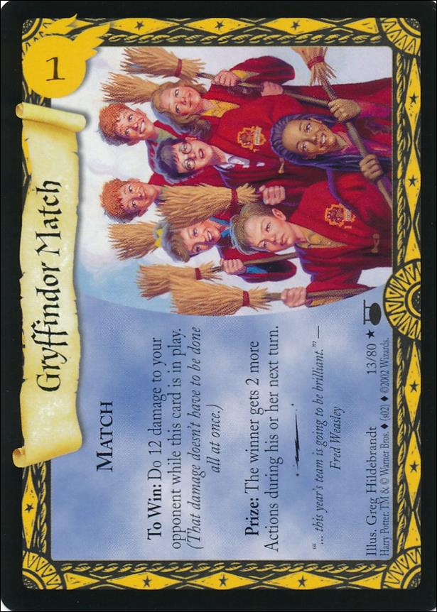 Harry Potter: Diagon Alley (Base Set) card 13 Gryffindor Match