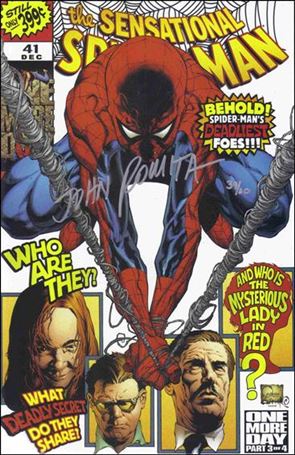 Sensational Spider-Man (2006) issue 41-E DF Joe Quesada Cover (Signed by John Romita) 1/110