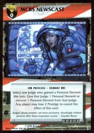 Dredd: The Card Game card 95 MCBS Newscast