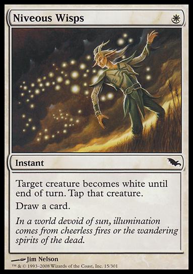Magic the Gathering: Shadowmoor (Base Set) card 15 Niveous Wisps