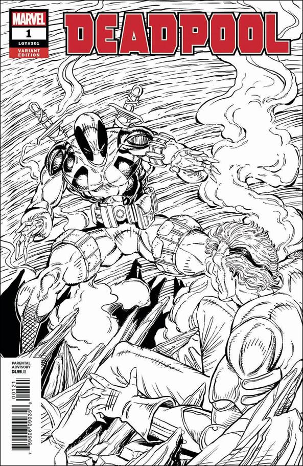 Deadpool (2018) issue 1-I Rob Liefeld Remastered 1:1000 B&W Cover