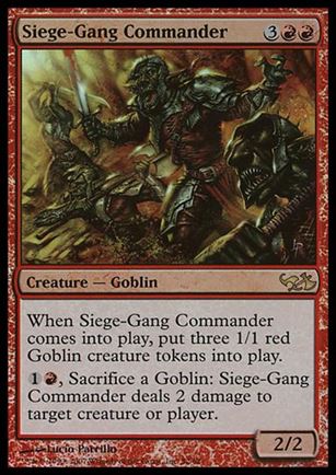 Magic the Gathering: Duel Decks: Elves vs. Goblins (Base Set) card 32 Siege-Gang Commander