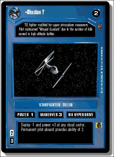 Star Wars: Cloud City Limited (Base Set) card 85 Obsidian 7