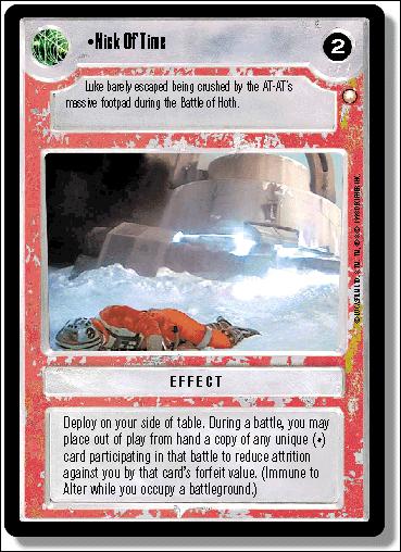Star Wars: Special Edition Limited (Base Set) card 230 Nick Of Time