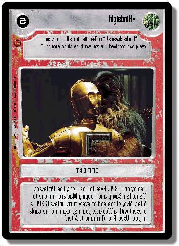Star Wars: Cloud City Limited (Base Set) card 115 Hindsight