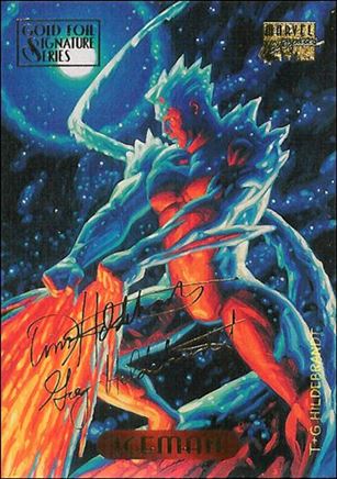 1994 Marvel Masterpieces (Gold-Foil Signature Parallel Base Set) card 54 Iceman