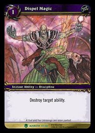 World of Warcraft: Heroes of Azeroth (Base Set) card 77 Dispel Magic
