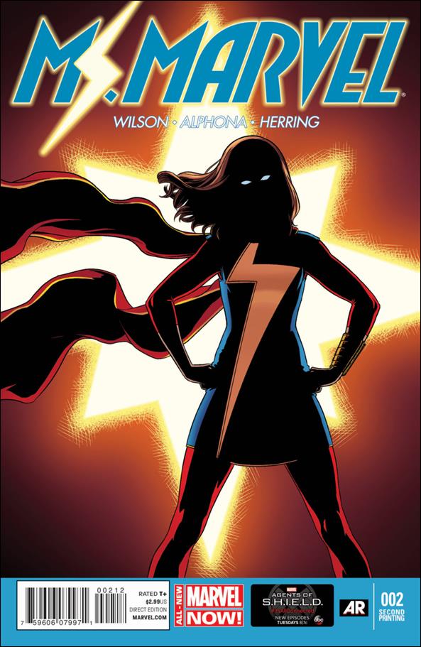 Ms. Marvel (2014)  issue 2-C Jamie McKelvie Blue Logo/Bar Cover (2nd Printing)