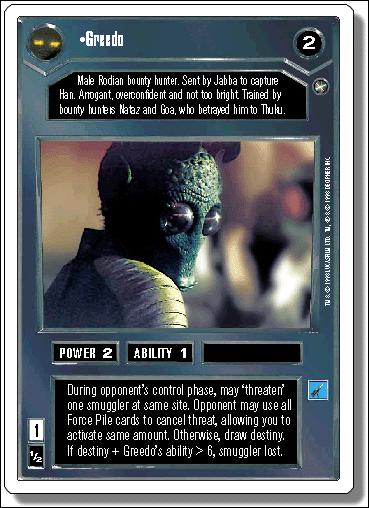 Star Wars: A New Hope Revised (Base Set) card 5 Greedo