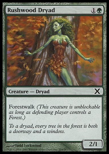 Magic the Gathering: 10th Edition (Base Set) card 294 Rushwood Dryad